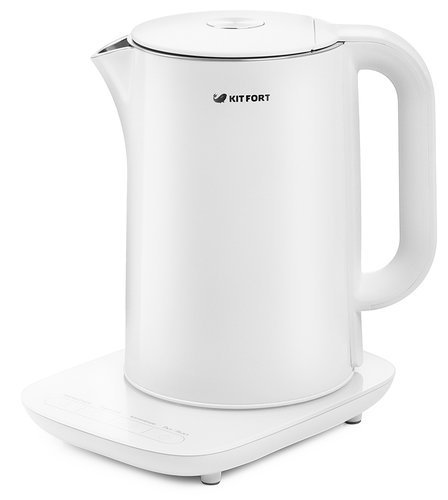 Чайник электрический Kitfort KT-629-1 белый/серебристый фото