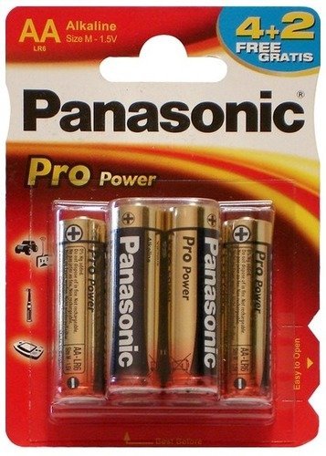 Батарейки Panasonic LR6XEG/6B2F AA щелочные Pro Power promo pack в блистере 6шт фото