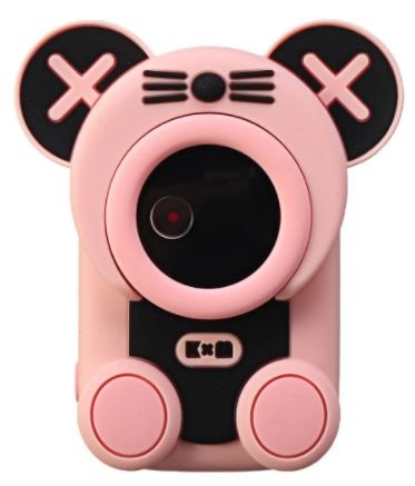 Детский цифровой фотоаппарат 2.4'' LCD c SD картой, розовый фото