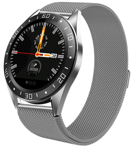 Умные часы Bakeey GT105, стальной ремешок, серебристый фото