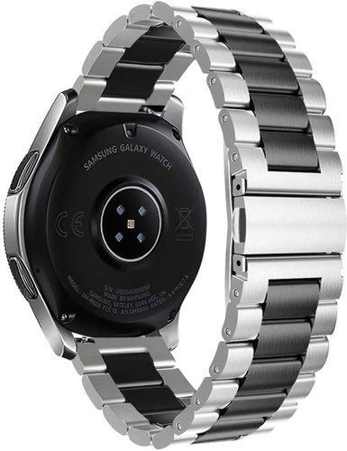 Металлический ремешок Bakeey для часов Amazfit GTR 42 мм, черный/серебристый фото