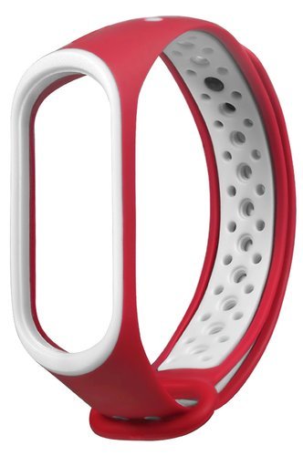 Силиконовый ремешок для браслета Bakeey для Xiaomi Mi band 4, красный+белый фото