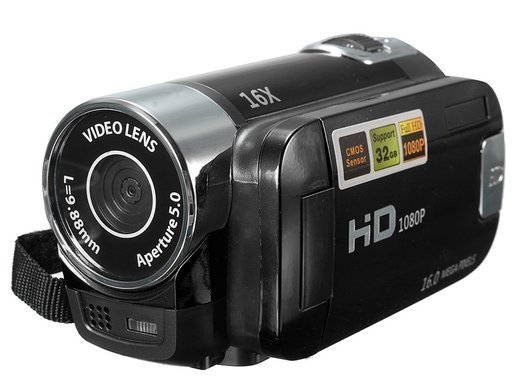 Видеокамера 16Mp с сенсорным экраном, черный фото