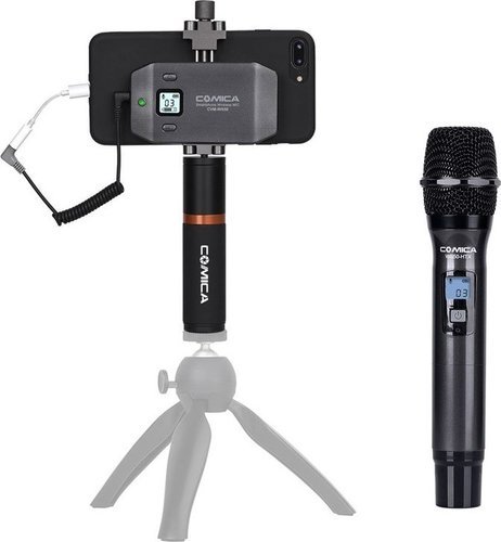 Беспроводной микрофон для смартфона + ручной передатчик Comica CVM-WS50H фото
