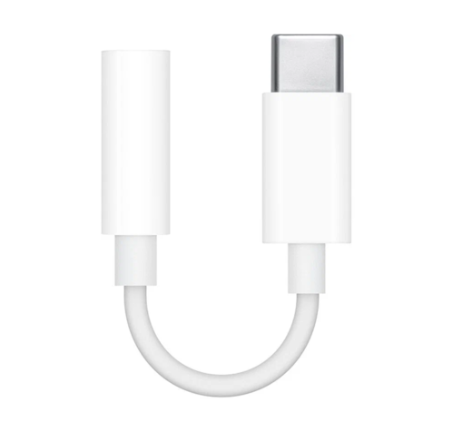 Адаптер-переходник Apple USB Type C - mini jack 3.5 (MU7E2ZM/A), белый фото