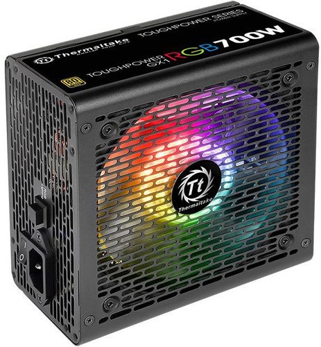Блок питания Thermaltake ATX 700W Toughpower GX1 RGB 80+ gold (24+4+4pin) APFC 120mm fan color LED 8xSATA RTL фото