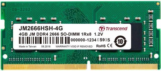 Память оперативная DDR4 4Gb Transcend 2666Mhz CL19 (JM2666HSH-4G) фото