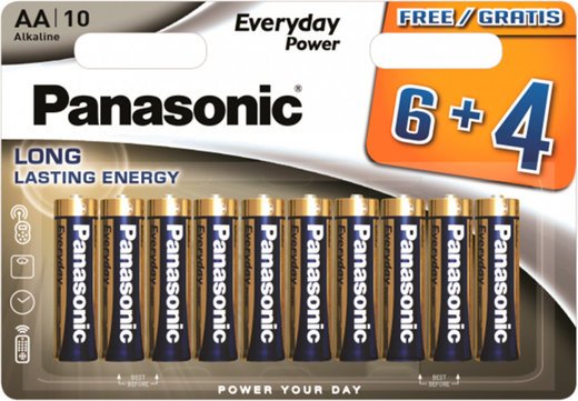 Батарейки Panasonic LR03REE/10B4F AAA щелочные Everyday Power promo pack в блистере 10шт фото