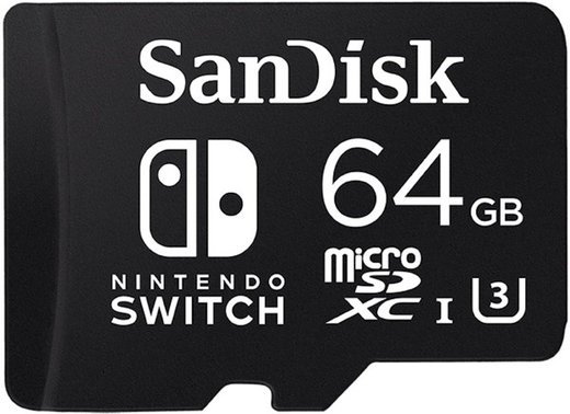 Карта памяти SanDisk microSDXC Nintendo Switch Class 10 UHS-I U3 (100/60MB/s) 64GB фото