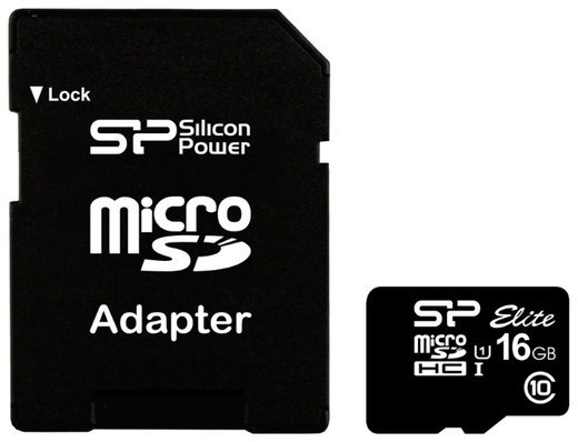 Карта памяти Silicon Power Elite microSDHC 16Gb Class 10 UHS-I U1 (40/15 Mb/s) + ADP фото