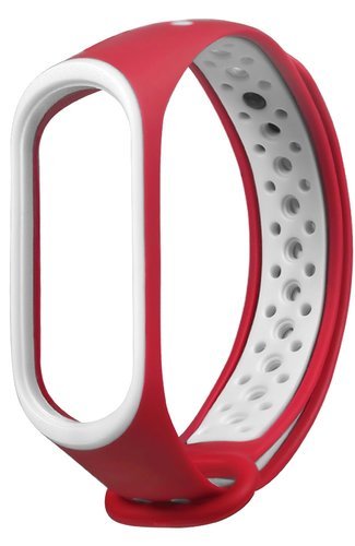 Силиконовый ремешок для браслета Bakeey для Xiaomi Mi band 3, красный+белый фото