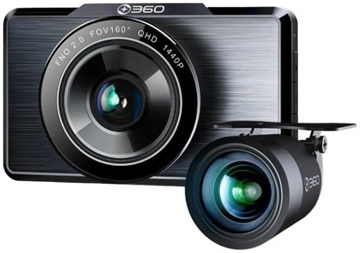 Видеорегистратор 360 G500H, 2 камеры, GPS, черный фото