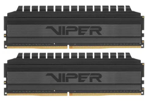 Память оперативная DDR4 16Gb (2x8Gb) Patriot Viper 4 Blackout 4133MHz (PVB416G413C8K) радиатор фото