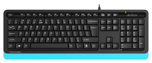 Клавиатура A4Tech Fstyler FKS10, черный/синий фото