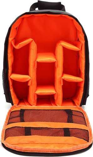 Рюкзак для фотокамеры мультифункциональный, оранжевый фото