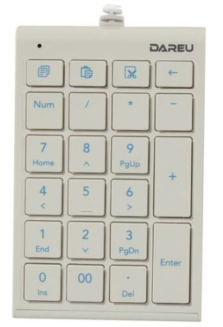 Клавиатура Dareu LK22, белый, цифровой блок (Numpad) фото