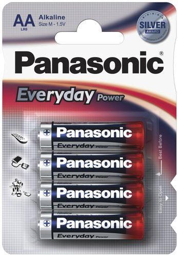 Батарейки Panasonic LR6EPS/4BP RU AA щелочные Everyday Power в блистере 4шт фото