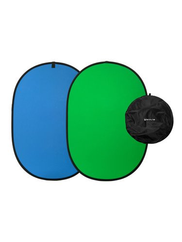 Фон складной Raylab RF-12 хромакей муслиновый Green/Blue 150*200см (зеленый/синий) фото