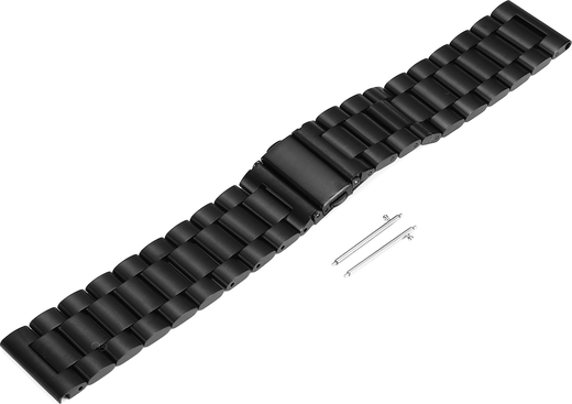 Ремешок для часов Samsung Galaxy Watch 46mm/Galaxy Watch 42mm, нержавеющая сталь, черный, 42 мм фото