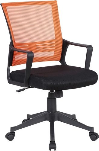 Кресло BRABIX Balance MG-320, с подлокотниками, комбинированное черное/оранжевое, 531832 фото