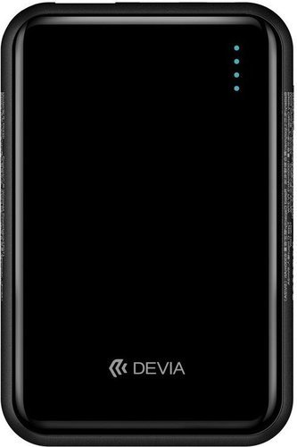 Внешний аккумулятор Devia с поддержкой беспроводной зарядки Kintone Series Mini Wireless Power Bank 10000 mah черный фото