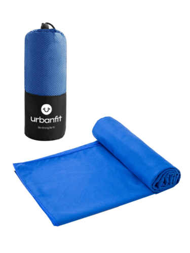 Полотенце спортивное охлаждающее Urbanfit, 70х140, микрофибра, синий фото