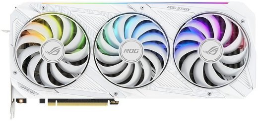 Видеокарта Asus GeForce RTX 3080 Rog Strix OC V2 10Gb White Edition LHR (ROG-STRIX-RTX3080-O10G-WHITE-V2) фото