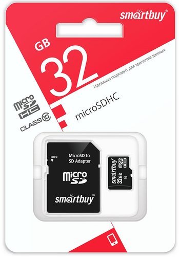 Карта памяти Smartbuy microSDHC Class 10 (10/10MB/s) 32GB + ADP (LE) фото