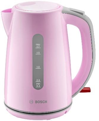 Чайник Bosch TWK7500K 1.7л. 2200Вт розовый/серый (пластик) фото