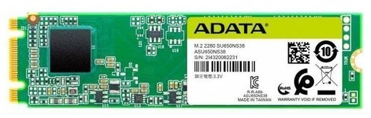 Жесткий диск SSD M.2 A-Data SU650 240Gb (ASU650NS38-240GT-B) фото