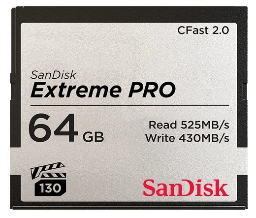 Карта памяти SanDisk CompactFlash Extreme Pro CFAST 2.0 (525/430MB/s) 64GB фото