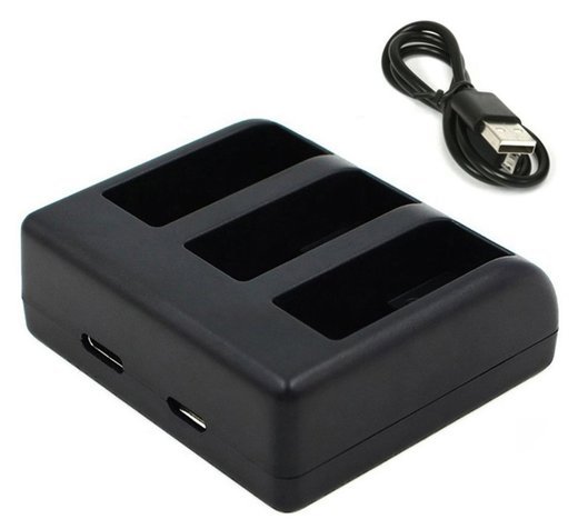 Зарядное устройство с USB Type-C & Micro USB Input для аккумуляторов GoPro Hero 5-6-7 фото