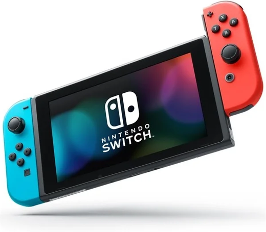 Игровая приставка Nintendo Switch, неоновый красный/неоновый синий фото