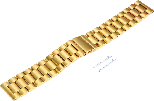 Ремешок для часов Samsung Galaxy Watch 46mm/Galaxy Watch 42mm, нержавеющая сталь, желтый, 46 мм фото