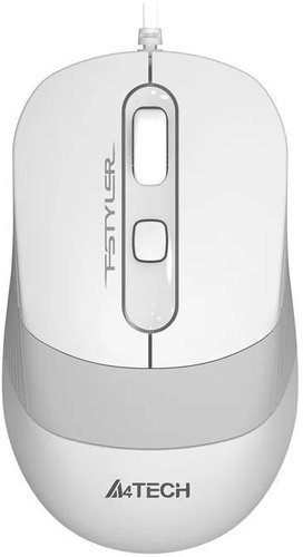 Мышь A4Tech Fstyler FM10, белый/серый фото