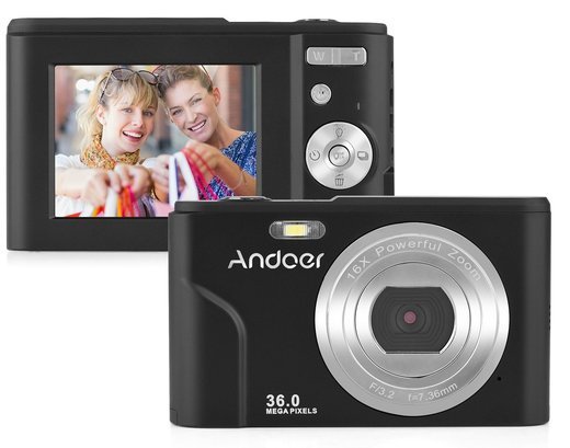 Цифровая камера Andoer 36MP 1080P 2,4- дюймовый IPS экран 16x фото