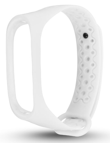 Силиконовый ремешок для браслета Xiaomi Mi Band 4, белый фото