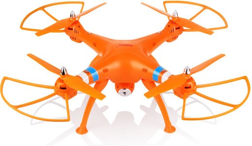 Квадрокоптер Syma X8W с трансляцией видео, оранжевый фото