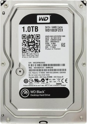 Жесткий диск HDD 3.5" WD Black 1Tb (WD1003FZEX) фото