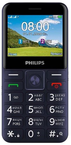 Мобильный телефон Philips Xenium E207 Синий фото