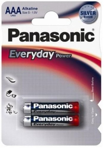 Батарейки Panasonic LR03EPS/2BP RU AAA щелочные Everyday Power в блистере 2шт фото