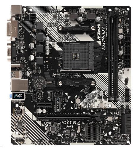 Материнская плата Asrock A320M-HDV R4.0 Soc-AM4 AMD A320 2xDDR4 mATX AC`97 8ch(7.1) GbLAN RAID+VGA+DVI+HDMI фото