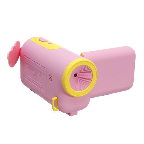 Видеокамера детская, мультяшный дизайн, розовый фото