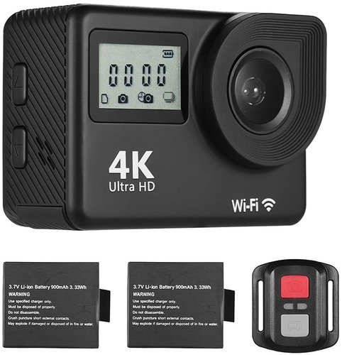 Экшн-камера 4K Ultra HD WiFi 18MP 170, черный фото