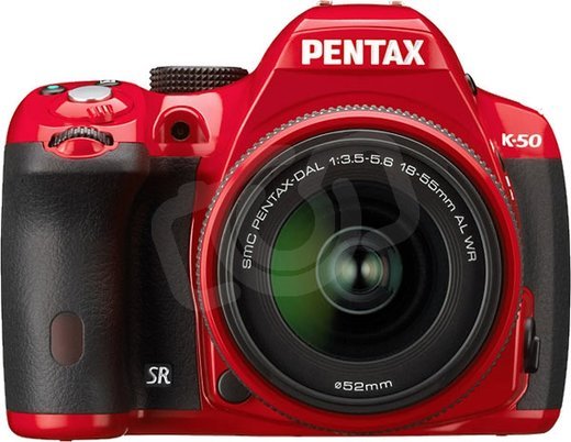 Зеркальный фотоаппарат Pentax K-50 Kit DA L 18-55mm WR красный фото