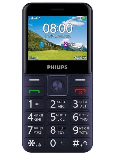 Мобильный телефон Philips Xenium E207 Синий фото