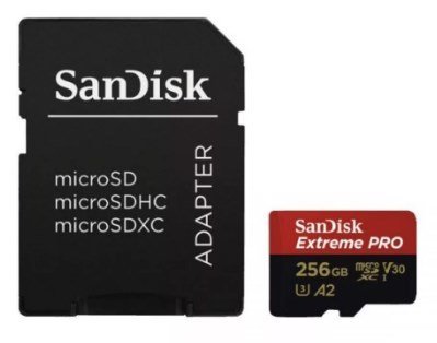 Карта памяти SanDisk microSDXC Extreme Class 10 UHS-I U3 (170/90MB/s) 256GB + ADP (SDSQXCZ-256G-GN6MA) фото