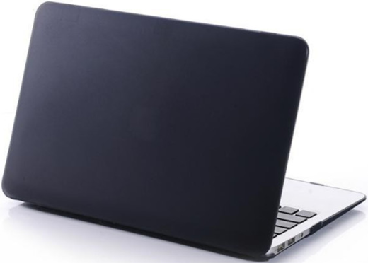 Матовый защитный чехол для ноутбука Apple MacBook Retina 12" в твердом переплете, черный фото