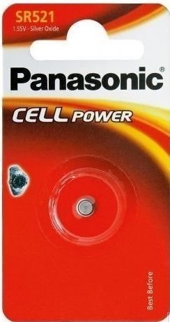 Батарейки Panasonic SR-521EL/1B дисковые серебряно-оксидные SILVER OXIDE в блистере 1шт фото