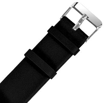 Кожаный ремешок для часов Xiaomi Watch, черный, 22мм фото
